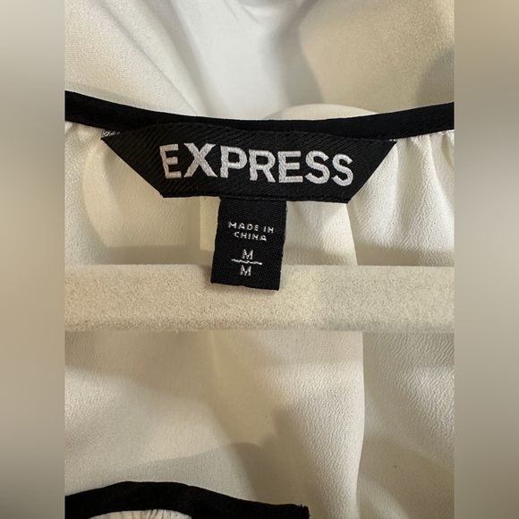 Express button up cream and black trim blouse - Picture 5 of 6